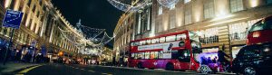 night photo of London