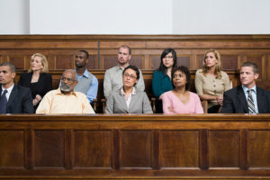 Jurors in the jury box